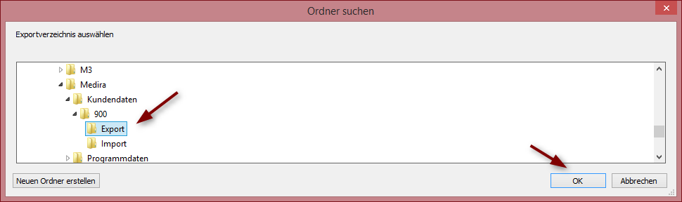 Medira Exportverzeichnis