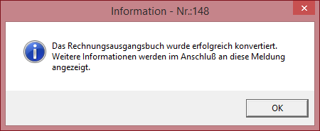 Medira Abschlussmeldung nach Konventierungg