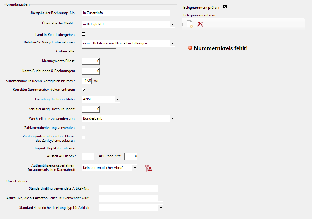 allgemeine Einstellungen zu einem dekodi-Standard-Konto