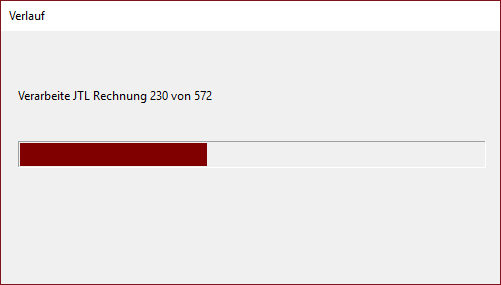 Fortschrittsanzeige der Verbuchung von Geschäftsvorfällen1