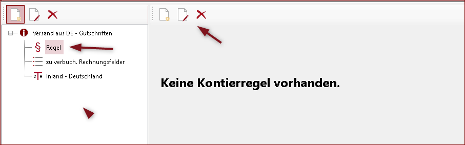 Erlöskontengruppe vorgeschaltete Regel 1