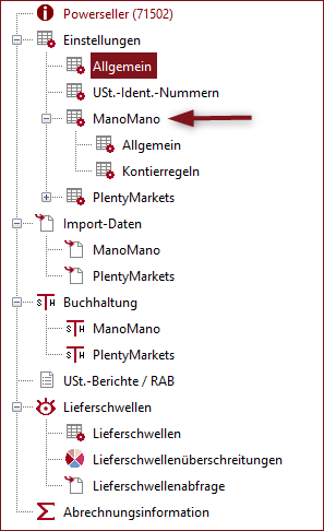 Strukturbaum ManoMano