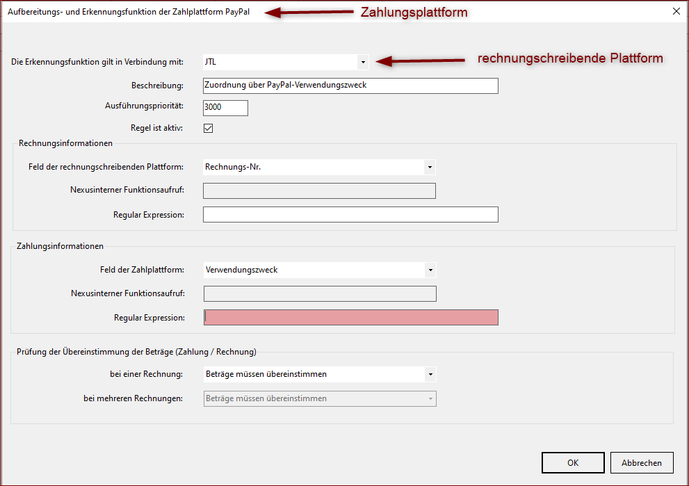 Neue Erkennungsregel anlegen