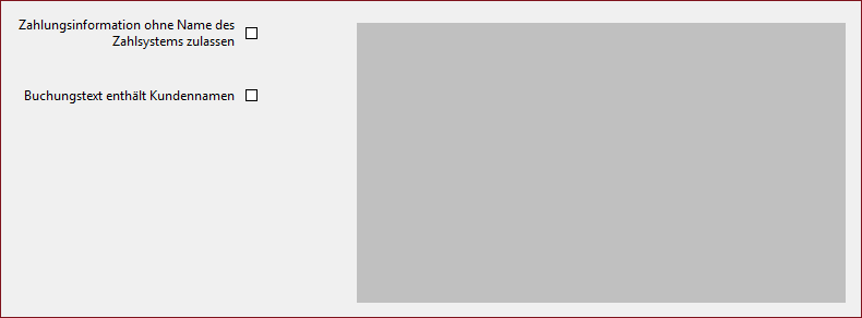 allgemeine Einstellungen zu einem Datev-OP-Konto