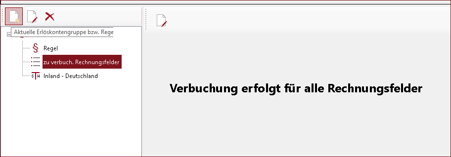 Erlöskontengruppe zu verbuchende Rechnungsfelder 1