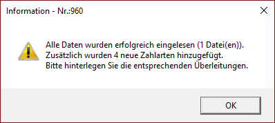 neue Zahlarten erkannt dekodi Standard