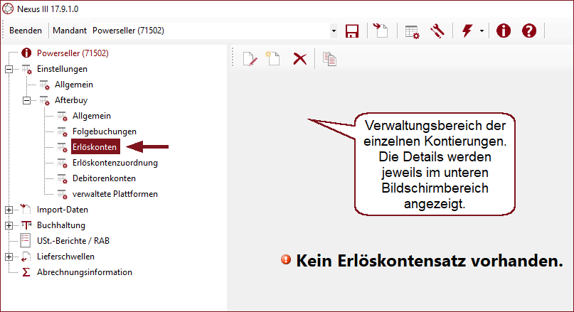 Strukturbaum Erlöskonten