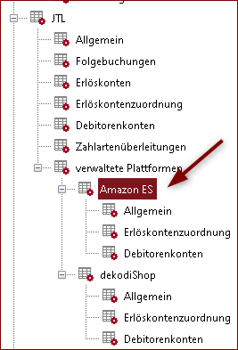 Verwaltete Plattform im Strukturbaum