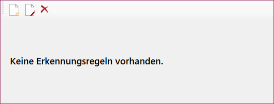 Leerer Erkennungsregelbereich Zahlplattform