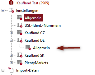 Abb. Menübaum Kaufland