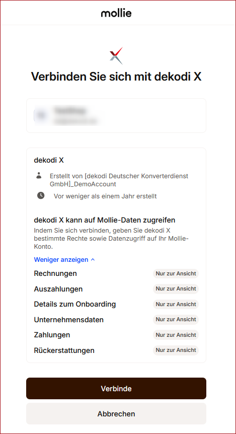 Abb.: Verbinden mit dekodi X Abb.: Verbinden mit dekodi X