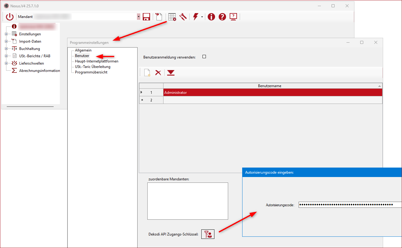 Abb.: Nexus - API Zugangs-Schlüssel Abb.: Nexus - API Zugangs-Schlüssel
