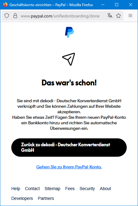 Abb.: PayPal Login abschließen Abb.: PayPal Login abschließen