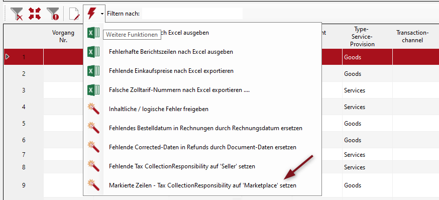 amavatSetTaxCollRespToMarketPlace