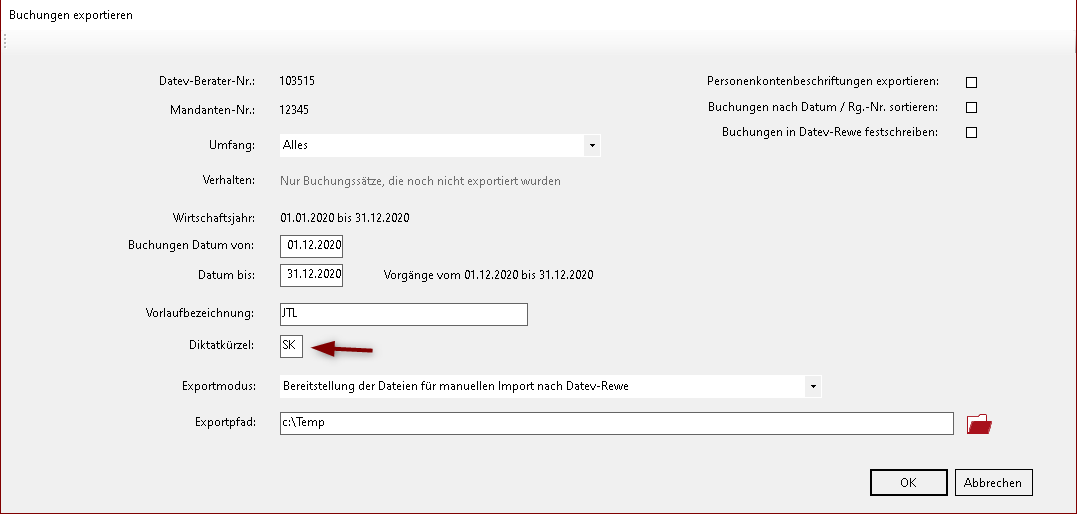DatevExportDialog