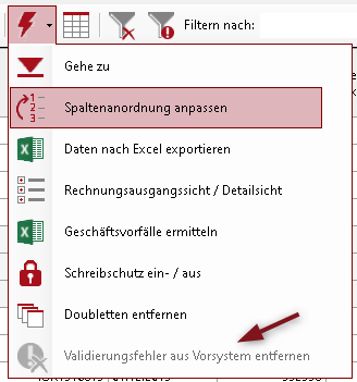 Validierungsfehler entfernen