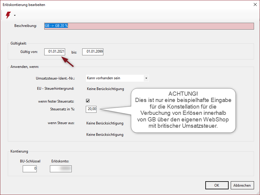 ErlsKontenSatzGBDrittland anlegen