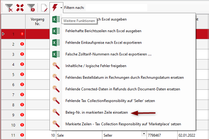 us_bericht_belegnr_einsetzen