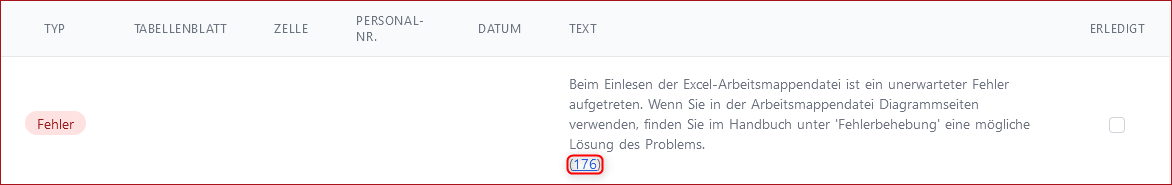 176 Fehlermeldung unzulässige Diagrammseiten in Datei