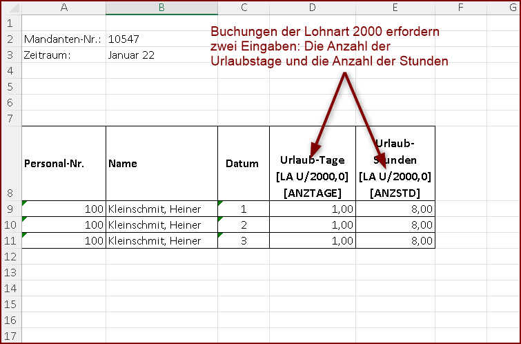 Datev LuG Lohnartenkenner Beispiel 2