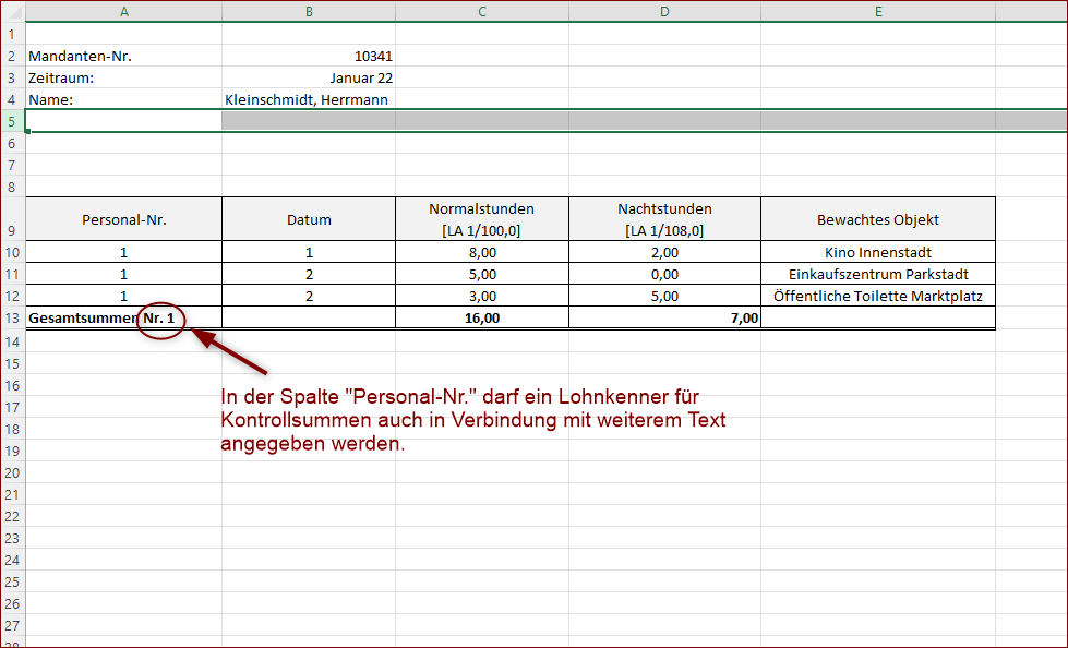 Beispiel Summenkenner 2