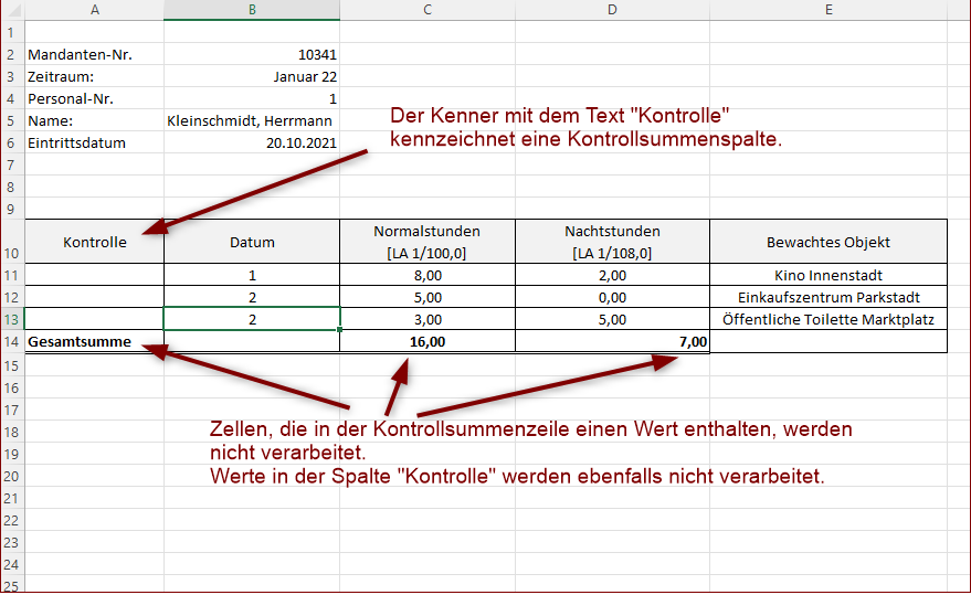 Beispiel Summenkenner 1