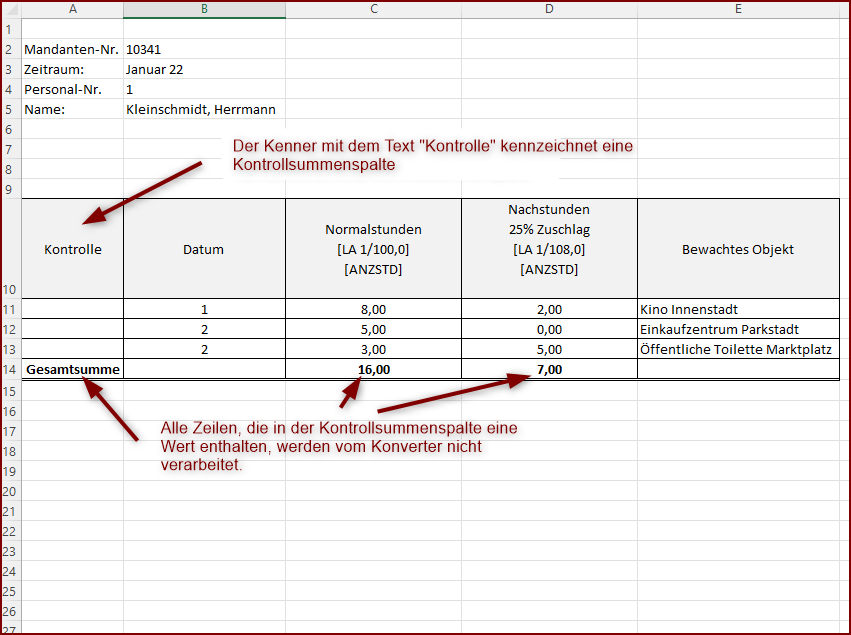 Summenkenner Beispiel 1