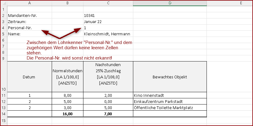 PersonalNrWegenLeerzelleNichtGefunden