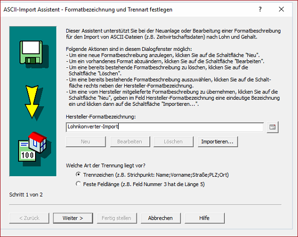 ASCII-Import