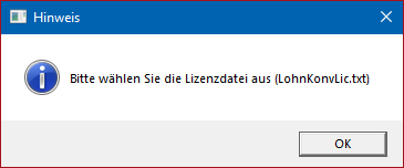 Lohnkonverter Lizenzdatei Installation